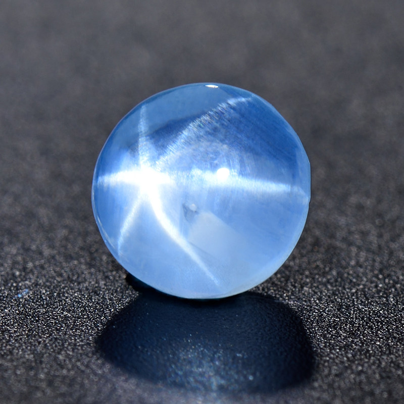 4.81克拉天然星光蓝宝石裸石星线清晰可镶嵌定制