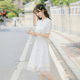 夏天女2023新款短袖雪纺白色连衣裙夏季法式初恋气质小个子仙女裙
