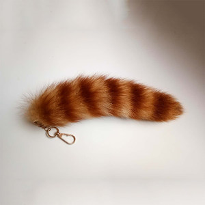 水晶貉浣熊尾巴皮草挂件女背包包配件毛毛绒球饰品汽车钥匙扣挂坠