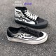 VANS黑白火焰STYLE 36 SF高低帮SK8 SF帆布板鞋休闲鞋VN0A3ZCJTX1