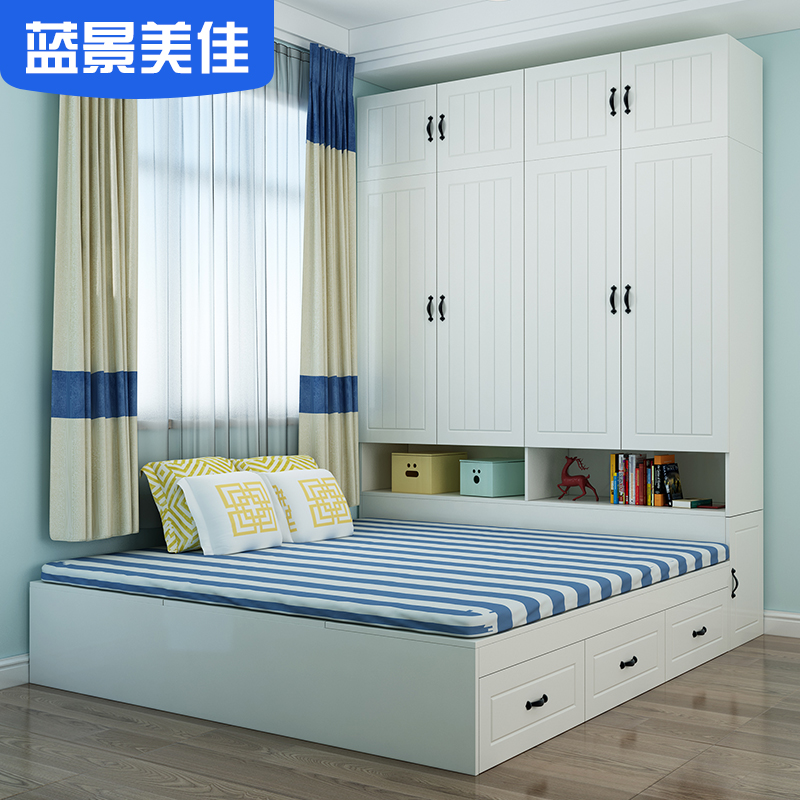 榻榻米床定制多功能儲物衣櫃組合壹體高箱1米2現代簡約單雙人臥室在類目 住宅傢俱, 牀類, 板式牀中 - 來自Buy2taobao.com提供專業的淘寶代購服務