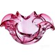 现 纽约下城公园进口斯嘉丽甜美的粉红花艺术玻璃手工装饰碗摆件