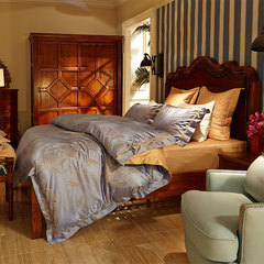 银寐家纺 欧式卧室软装套件 高精密贡缎提花床上用品十件套 XL-21