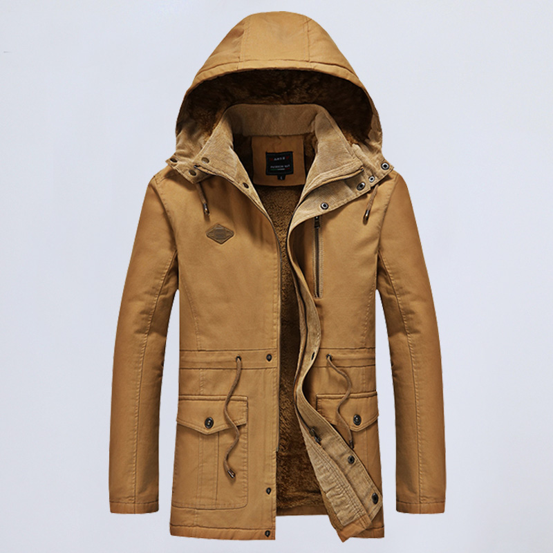 風衣男士秋鼕季中長款夾克休閑帥氣鼕裝衣服韓版潮流加厚加絨外套