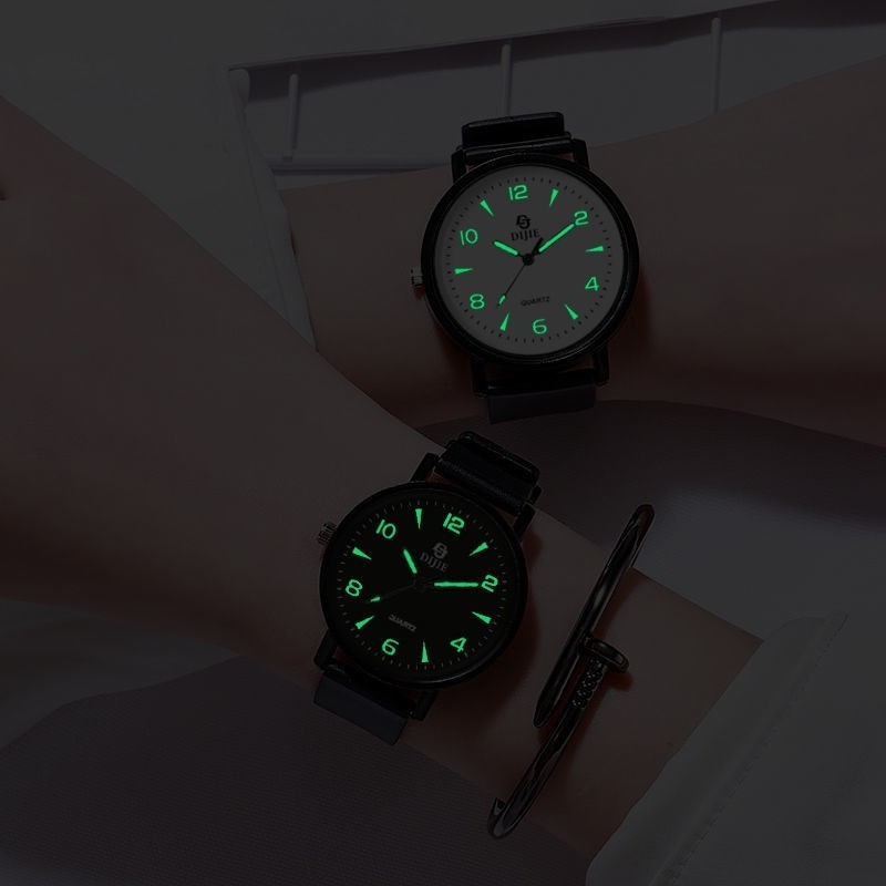 学生男女石英表夜光石英表韩版简约潮流指针简单时尚新款手表腕表