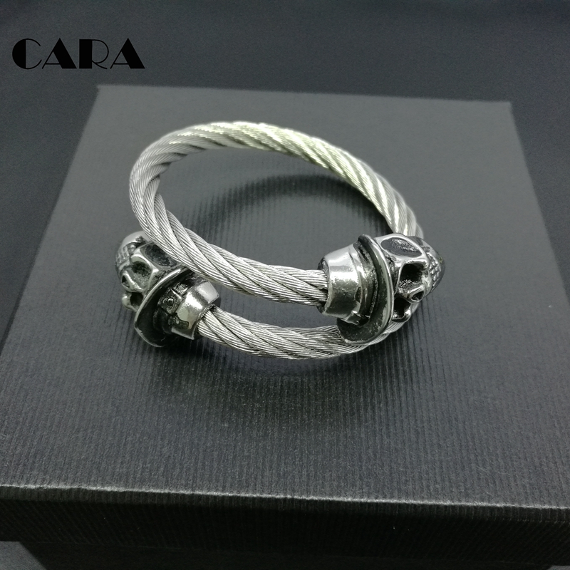 Cara/凯拉不锈钢男士手环嘻哈开口钛钢霸气骷髅手镯个性饰品在类目 饰品/流行首饰/时尚饰品新, 手镯中 - 来自Buy2taobao.com提供专业的淘宝代购服务