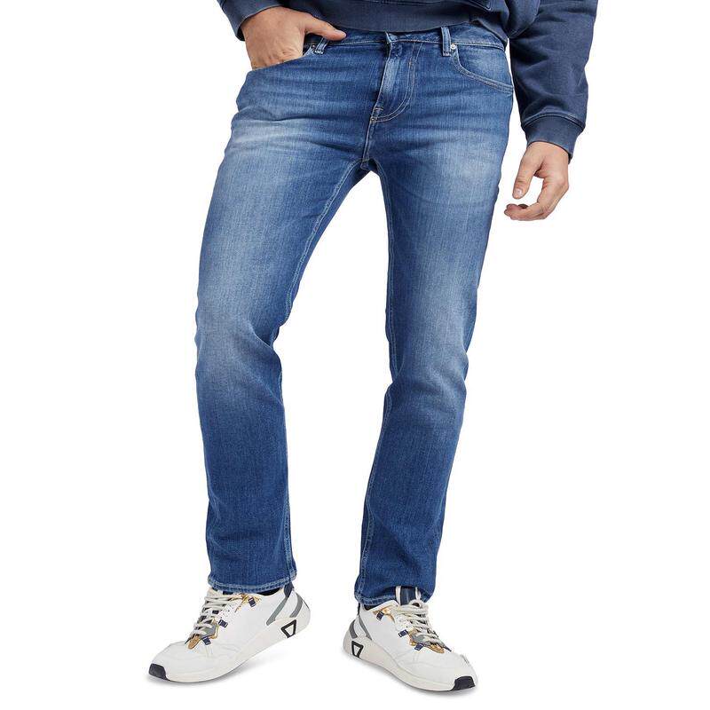 美国正品代购guess盖斯男士ecoangelsskinny瘦身褪色拉链牛仔裤