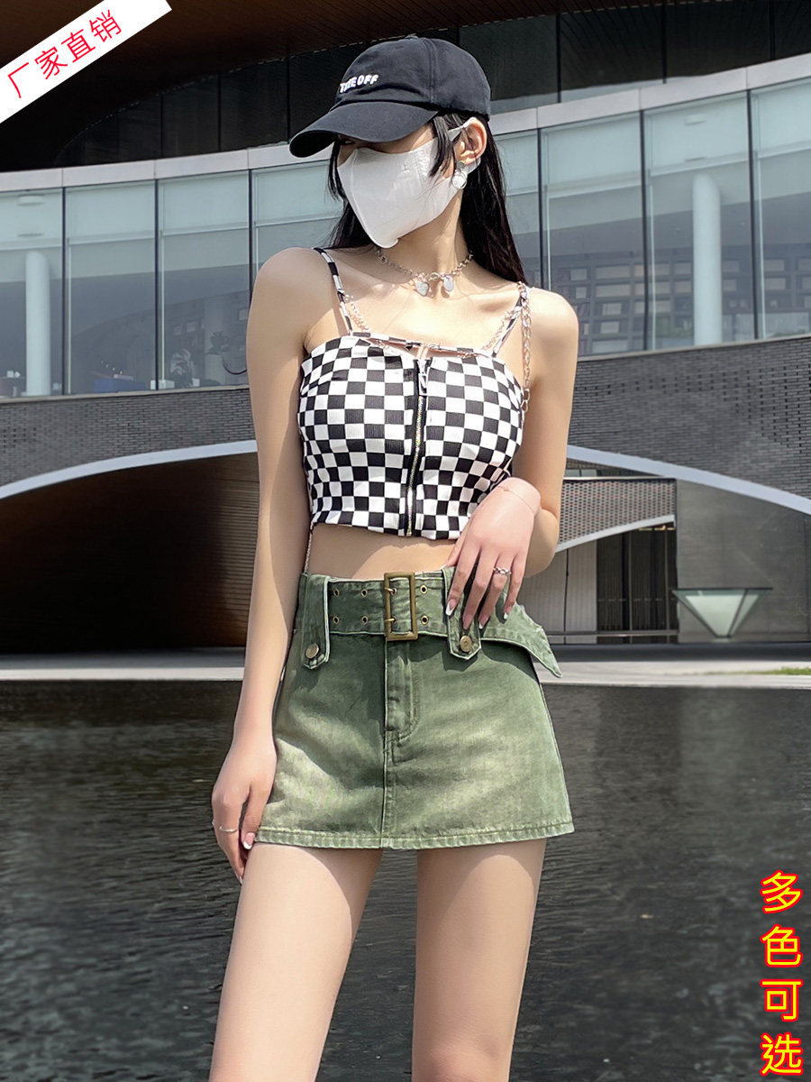 辣妹性感牛仔超短裙女夏季小个子半身裙子2022年新款迷你裙防走光