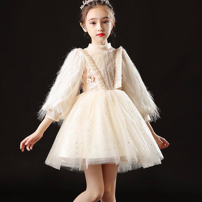 公主裙女童蓬蓬纱小孩花童婚纱儿童晚礼服钢琴演出服高端洋气春夏