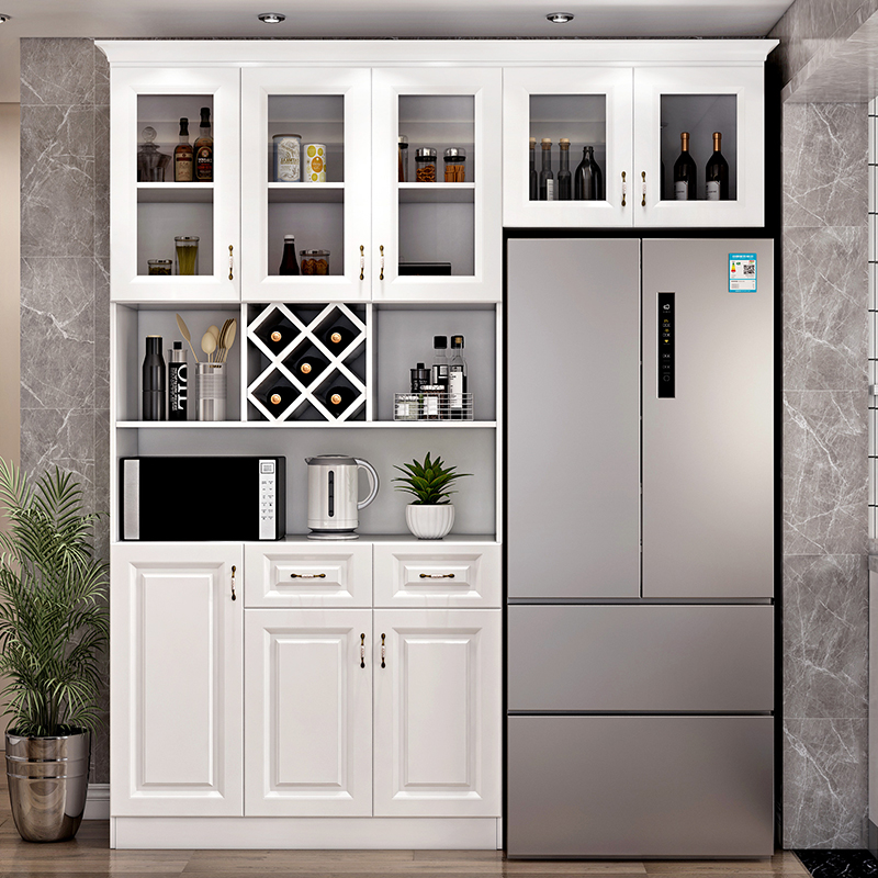现代酒柜储物一体靠墙到顶冰箱柜子