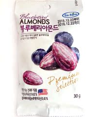 韩国进口零食品坚果干果 我家农场蓝莓杏仁扁桃仁坚果30g