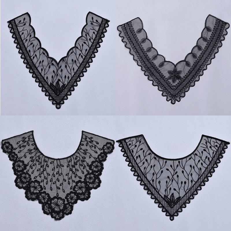 装饰假领子镂空蕾丝网纱配饰防走光衣领前襟领花女刺绣花边夏季