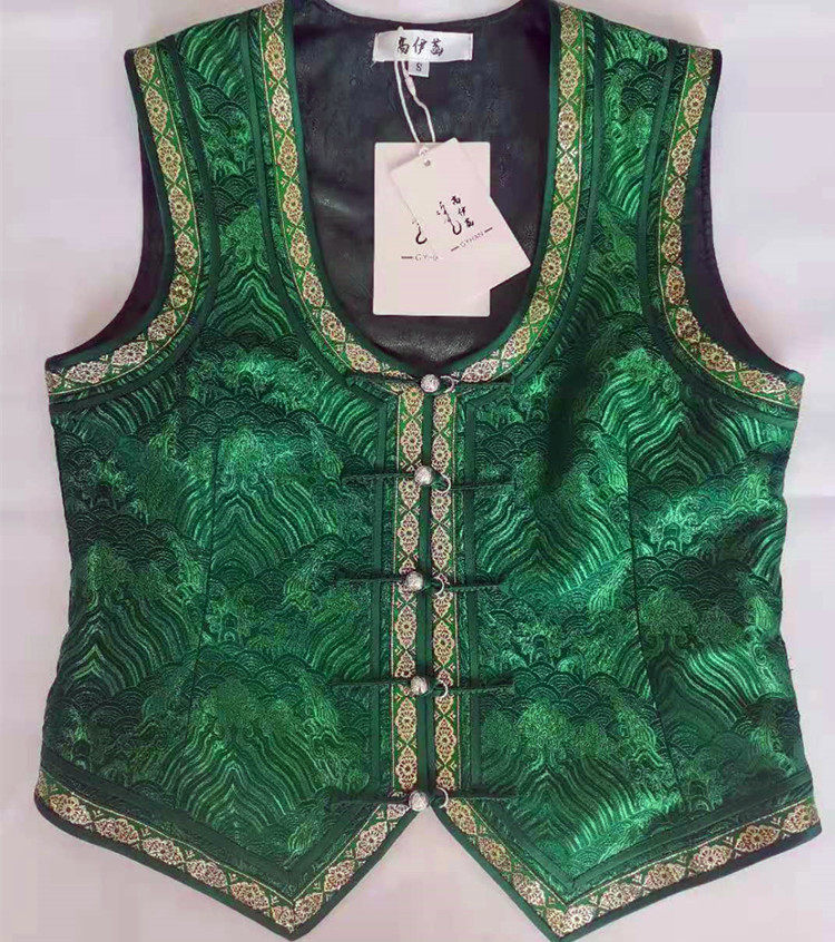 蒙古马甲背心百搭民族风坎肩工字型修身女士夏季原创设计方领马夹