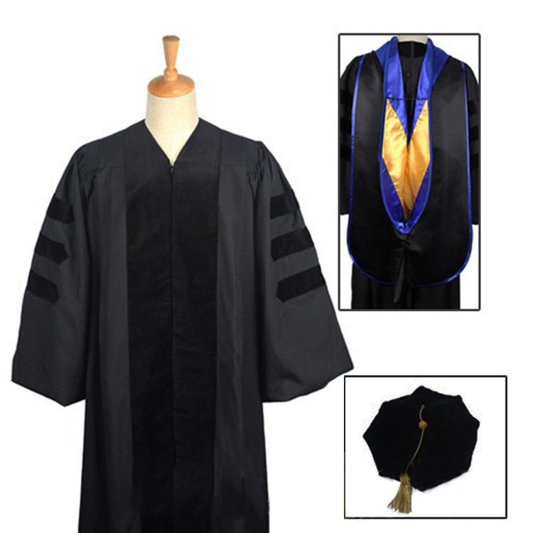 欧洲经典出口美国博士服槽袍哈佛大学毕业服教堂牧师礼服