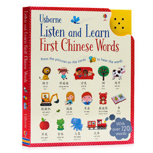 Usborne点读书 触摸可发声中文单词卡片 Listen and Learn First Chinese Words 英文原版 mandarin Chinese 外国人学中文入门学习