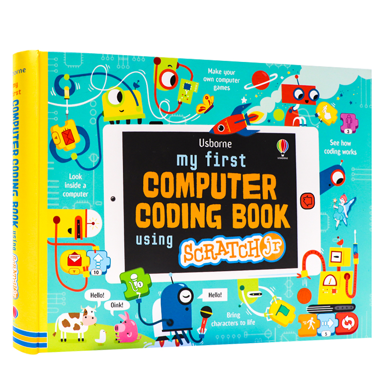 Usborne出品 用Scratch学编程 英文原版 My First Computer Coding Book儿童趣味编程启蒙Scratch Jr编程软件入门英文学习指导书籍