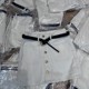 欧洲站2024夏季新款欧货系带一排扣双口袋洋气显瘦安全裤牛仔短裙