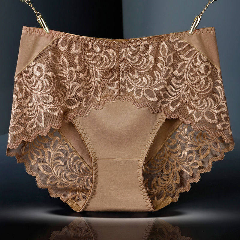 蕉内忆思情3条装女士内裤女中腰蕾丝性感提臀三角裤头莫代尔女内