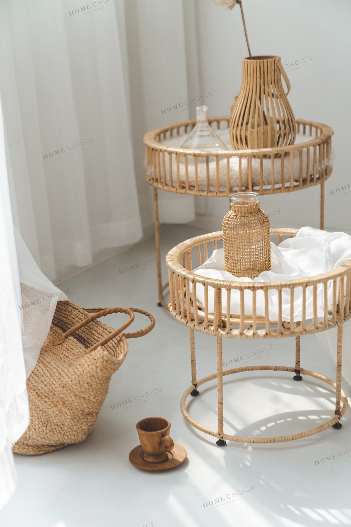 润家家居天然野生藤椅子木藤椅编织阳台休闲椅民宿藤编靠背椅简约