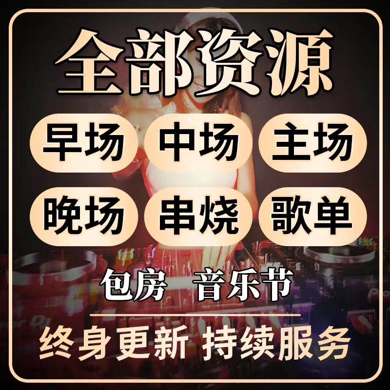 职业DJ教学套曲SET资源库酒吧派对演出音乐打碟歌路抖音霓虹共鸣