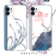 水彩花草手机壳适用于iPhone7plus苹果11紫色古风清新荷花@池汐CX