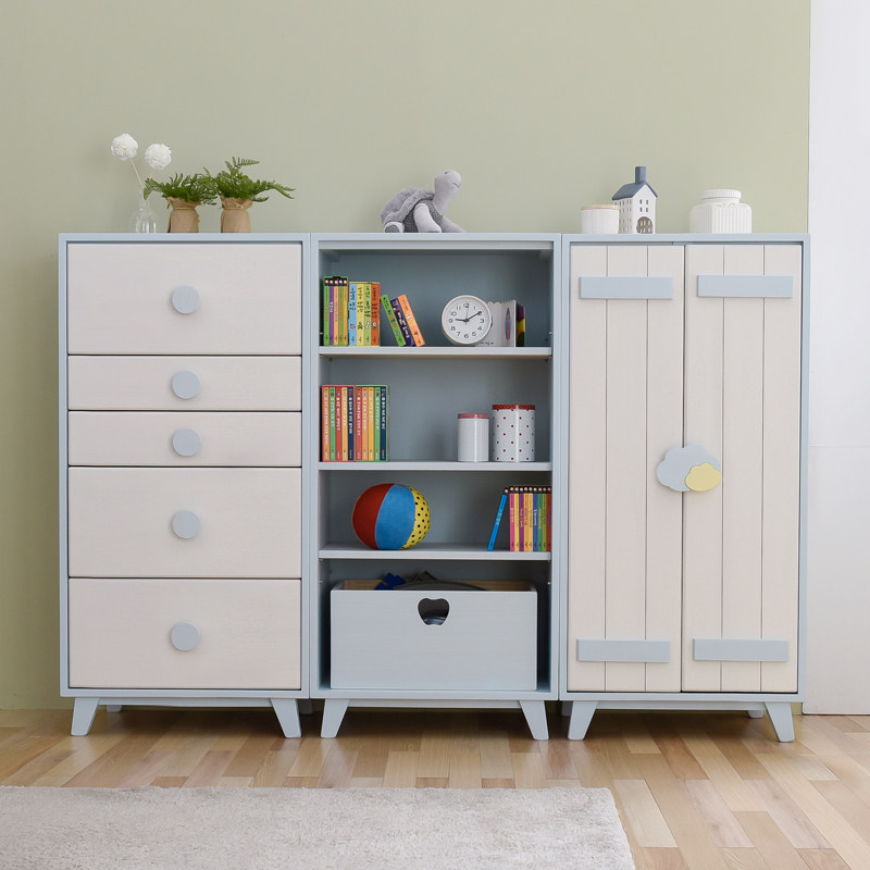 实木儿童婴幼儿男童女童组合衣柜收纳储物柜现代衣柜