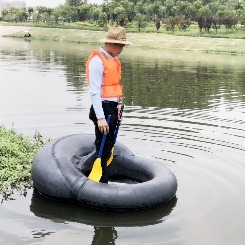 丁基胶内胎便携折叠下网打窝钓鱼船硬底耐磨耐扎加厚橡胶充气皮艇