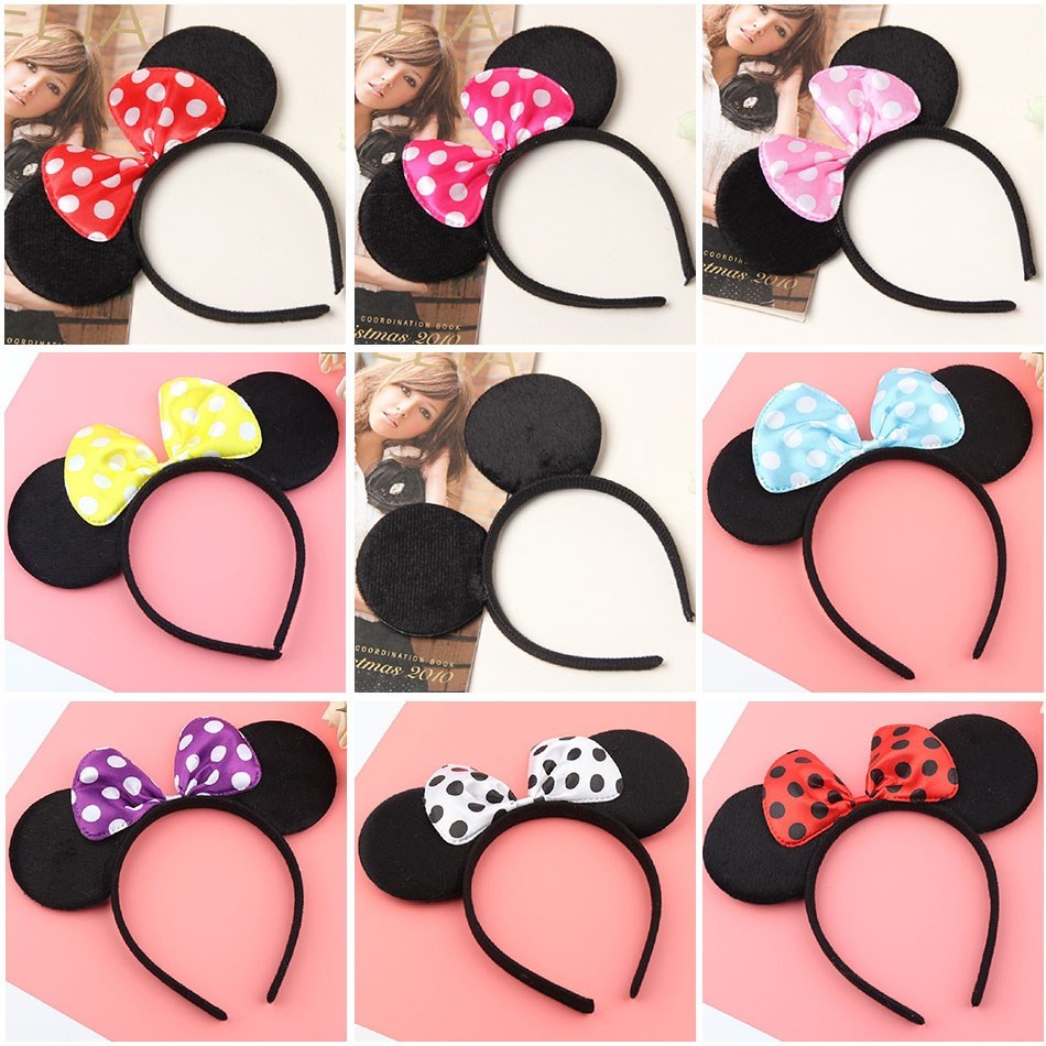 Girl Mickey Minnie Ears Headband Children Princess Party Acc