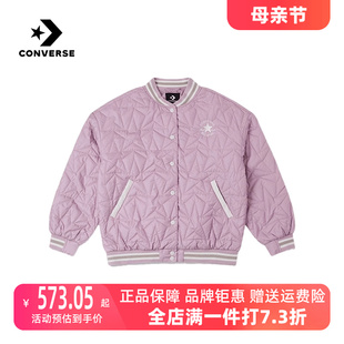 CONVERSE匡威女款2023冬新款保暖飞行服运动棉服夹克外套10025223