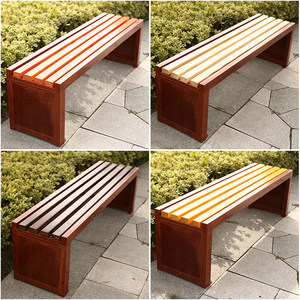 室外木排椅图片