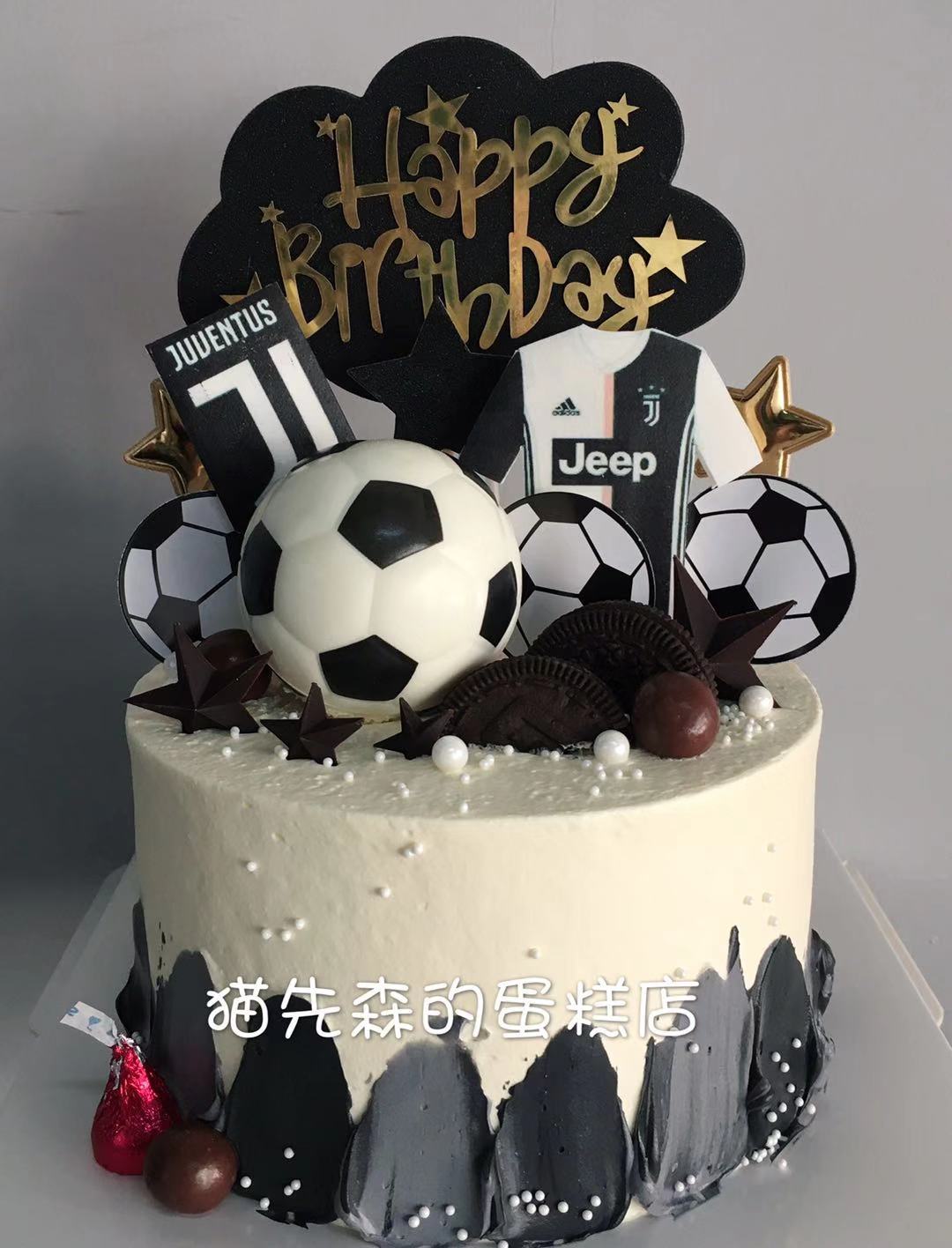 重庆主城生日蛋糕配送动物奶油足球主题尤文图斯曼联等球队可定制