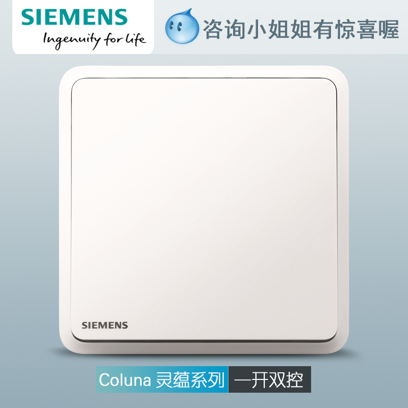 siemens switch socket Large board white One opening Double control panel 86 household A Double Wallin the Electronic/Electrician , Switch , Dual control switch category - from Buy2taobao.com to provide professional Taobao agent buy service