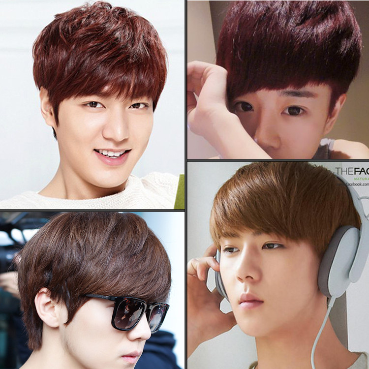 亚麻色_网红黑色染发剂男自己染2019流行色染发膏男士专用颜色亚麻栗