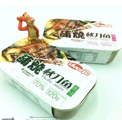 大连特产海味即食罐头 蒲烧秋刀鱼罐头 鱼肉罐头120g