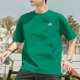 耐克绿色纯棉短袖T恤男装2024夏季新款运动半袖体恤衫AR4999-365