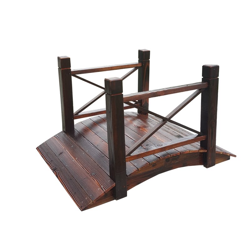 户外新款户外防腐木木桥拱桥景观桥庭院小木桥花园木桥定制