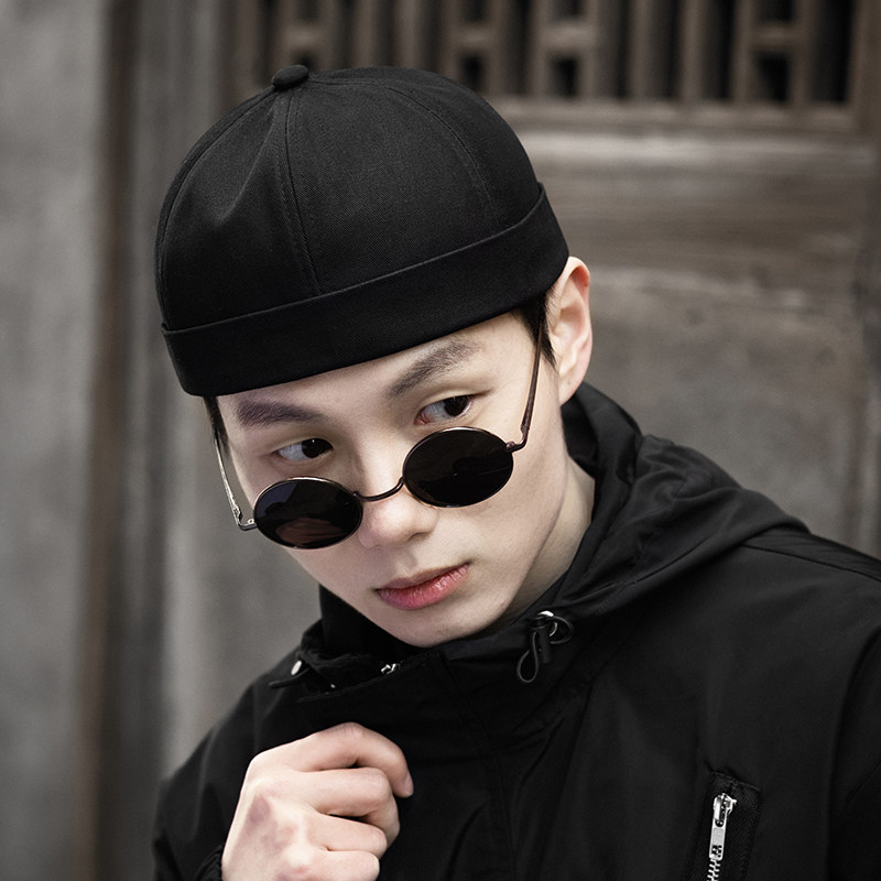 包邮 帽子男潮春天韩版情侣街头潮人嘻哈帽流氓帽无檐瓜皮帽男地主帽