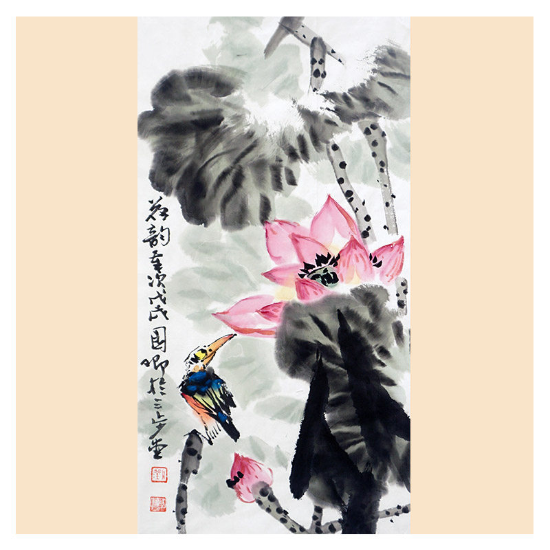 【中美协会员】刘国卿 李苦禅入室弟子 《荷韵》