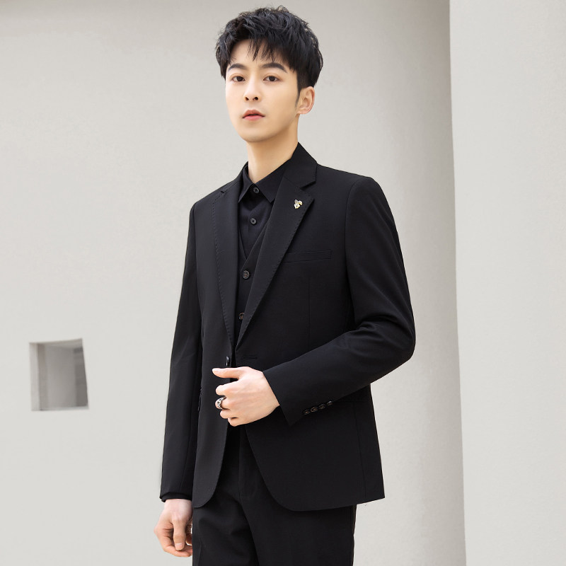 痞帅休闲西装套装男韩版修身潮流新郎结婚礼服小西服上衣外套单件