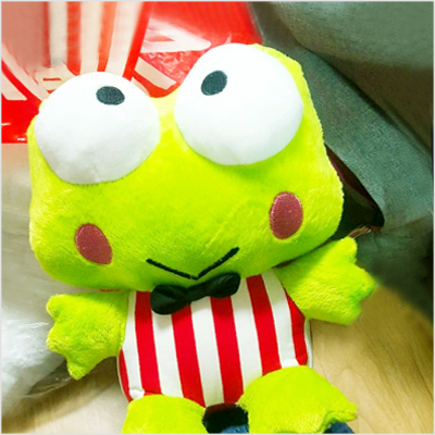 大眼蛙 keroppi_韩国代购日本sanrio青蛙/红色条纹keroppi大眼蛙毛绒