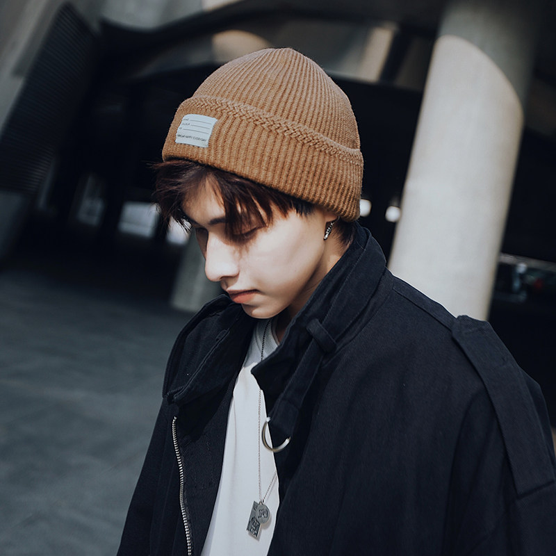 冬季帽子男潮瓜皮帽韩版圆顶毛线帽包头护耳针织帽嘻哈保暖冷帽优惠券