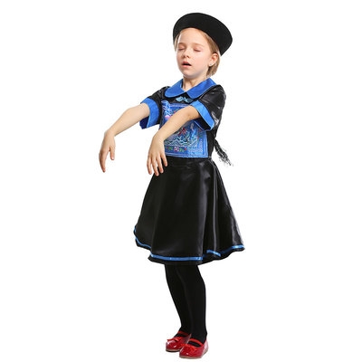 新款万圣节服装儿童舞台派对表演成人清朝僵尸k服中式传统丧尸服