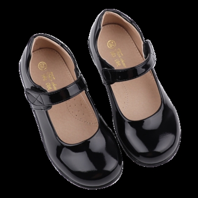 女童黑o色皮鞋校园表演鞋学生舞蹈礼服鞋小孩t台走秀鞋婚礼花童鞋