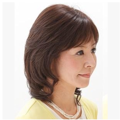 中年假发女短发妈妈中长卷发图片