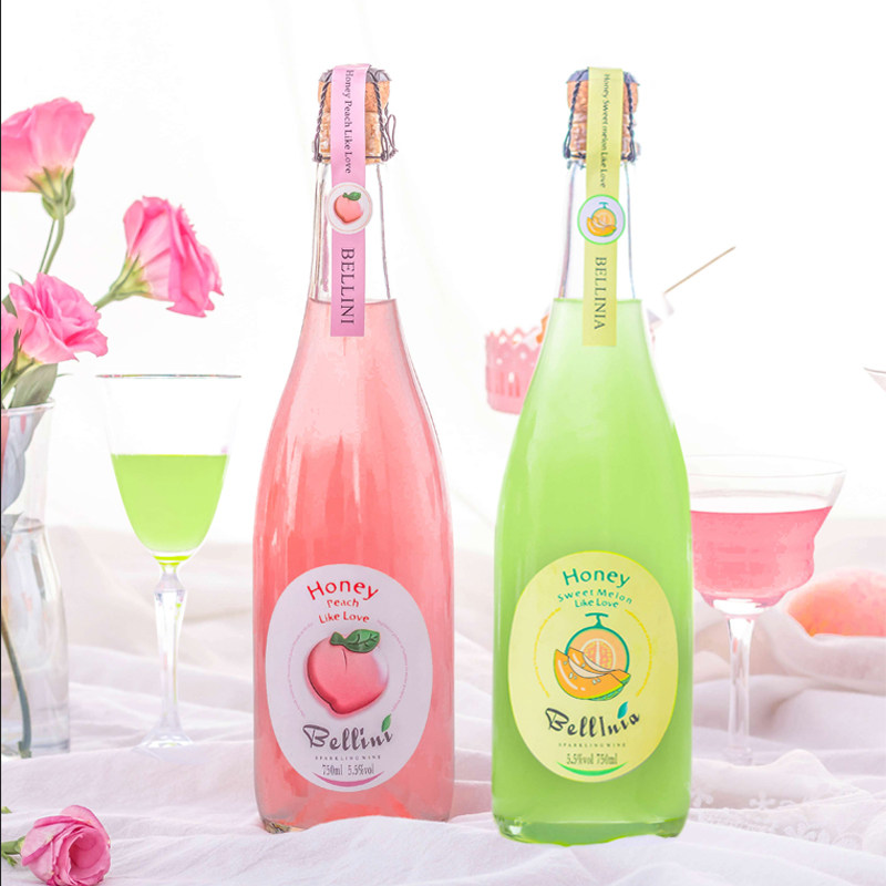 【双瓶装】蜜桃哈密瓜恋爱季水果桃红香槟起泡酒气泡酒葡萄酒红酒