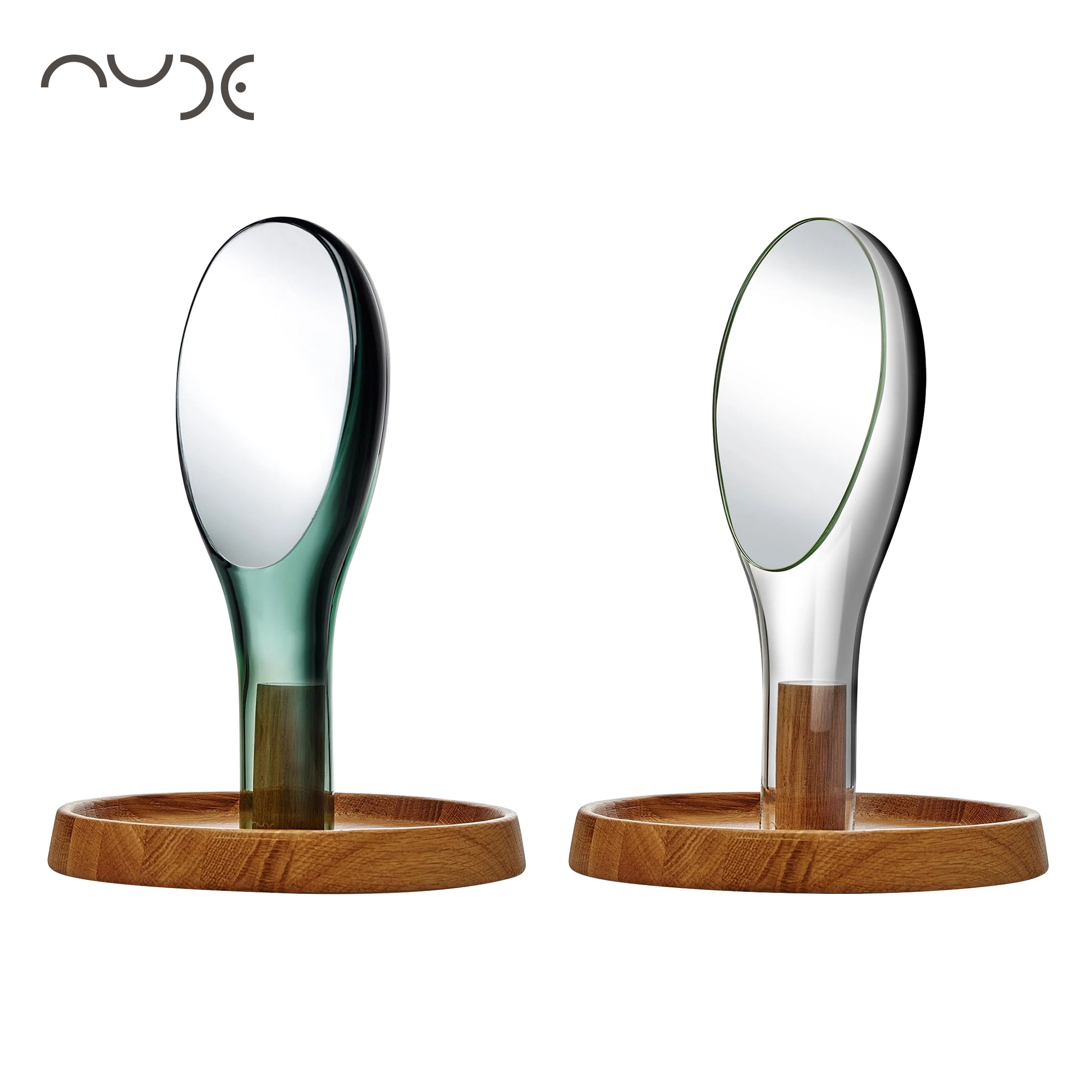 土耳其Nude进口Moon梳妆镜水晶玻璃手持镜台式美妆镜设计师款礼物