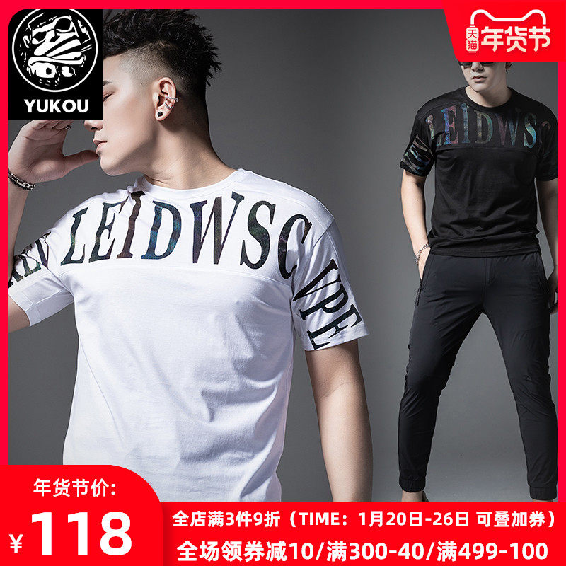 leomessi梅西短袖夏新款logo印花圆领潮流休闲白色t恤男纯棉lm102