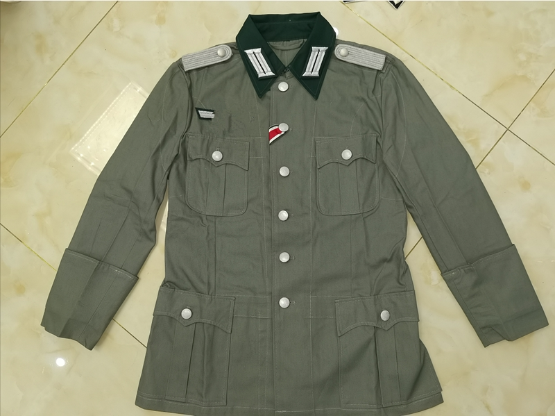 绝版德国国防夏季m36少校帆布布料夹克君管夹克