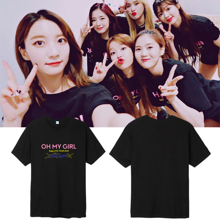 oh my girl组合2019 starlight演唱会周边打歌衣服同款短袖t恤