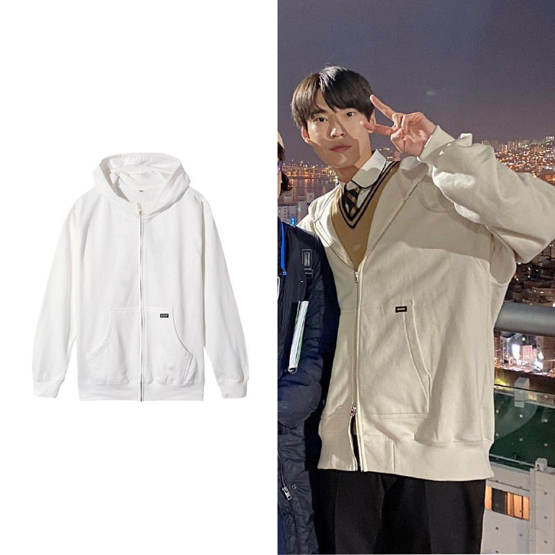 nct127金道英衣服同款卫衣拉链印花连帽开衫加绒薄款男女外套